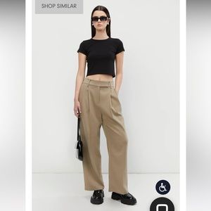 [NEW]✨Oak and Fort women straight leg pants in beige